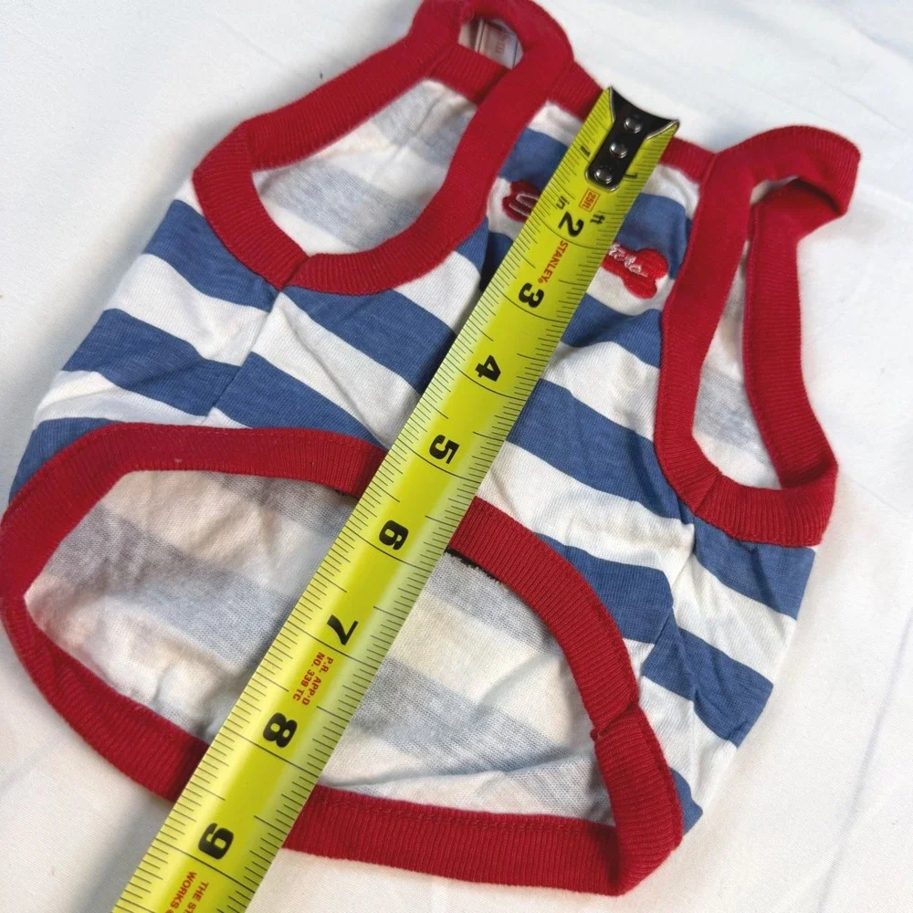 Signature Pet Tank Top Small Blue White Striped Key West Nautical Puppy NWT